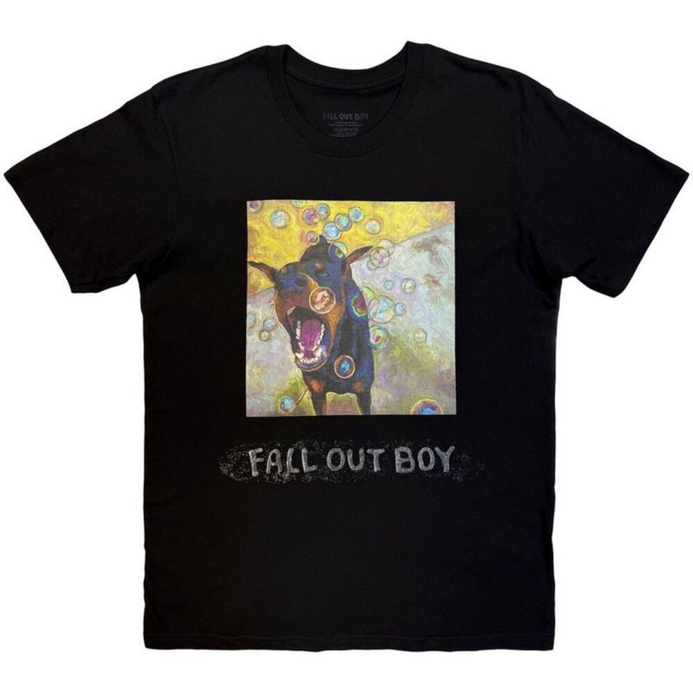 Fall Out Boy Unisex Adult Dog Painting T-Shirt / Black
